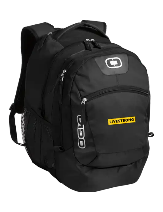OGIO Black Rogue Pack
 w/LIVESTRONG Logo