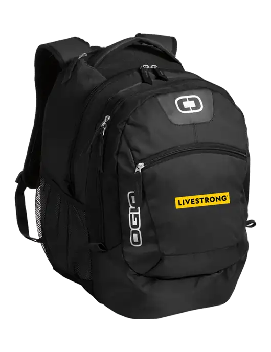 OGIO Black Rogue Pack w LIVESTRONG Logo