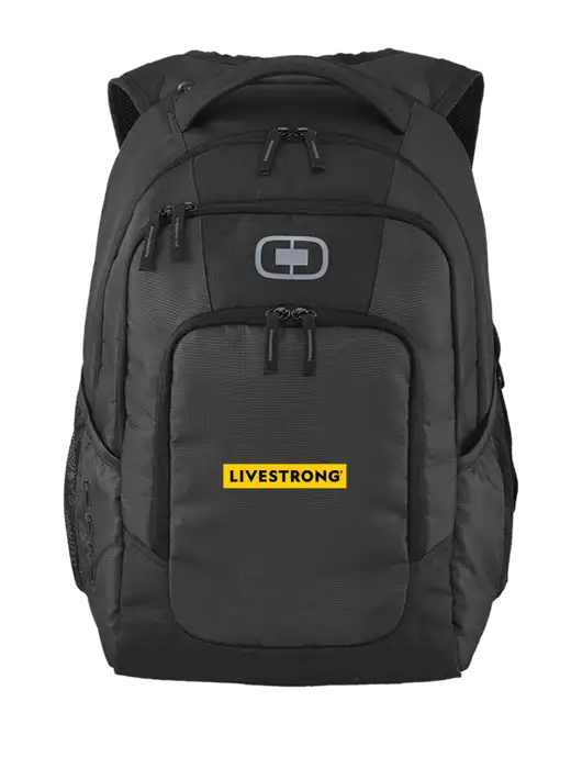 OGIO Diesel Grey Logan Laptop Backpack
 w/LIVESTRONG Logo
