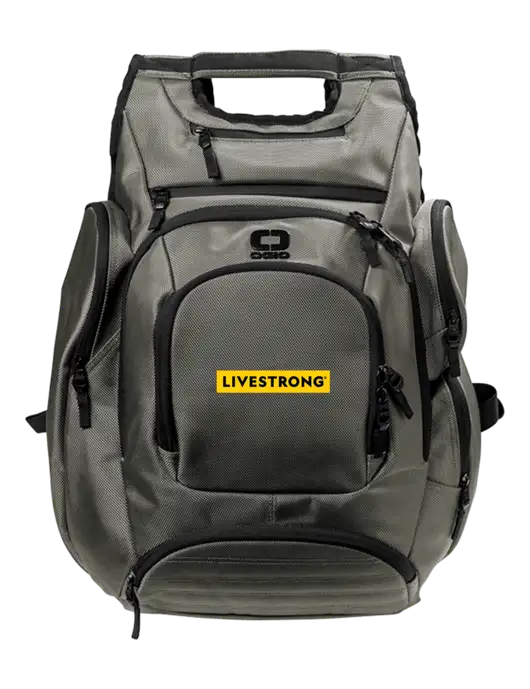 OGIO Medium Grey Metro Ballistic Laptop Backpack w/LIVESTRONG Logo