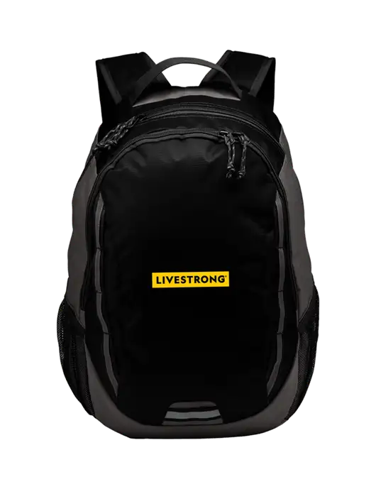 Ridge Black/Dark Charcoal Laptop Backpack w/LIVESTRONG Logo