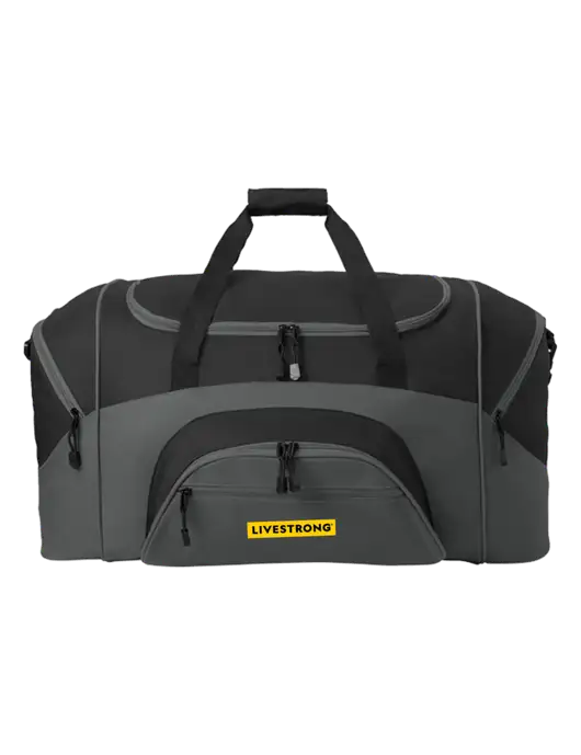 Momentum Black/Dark Grey Sport Duffel w/LIVESTRONG Logo