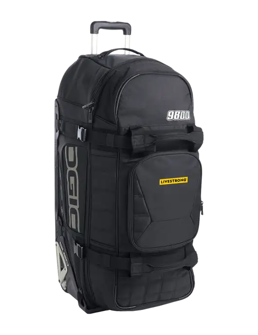 OGIO Stealth Charcoal 9800 Travel Bag
 w/LIVESTRONG Logo