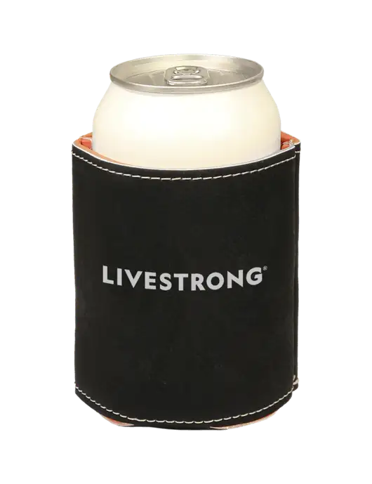 Black Leatherette Beverage Holder w/LIVESTRONG Logo