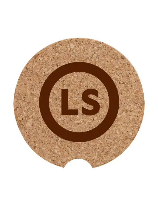 Cork Car Coaster, 2.5" w/LS Circle Logo