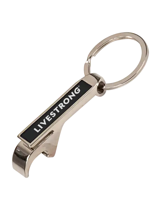 Black Bottle Opener Keychain w/LIVESTRONG Logo