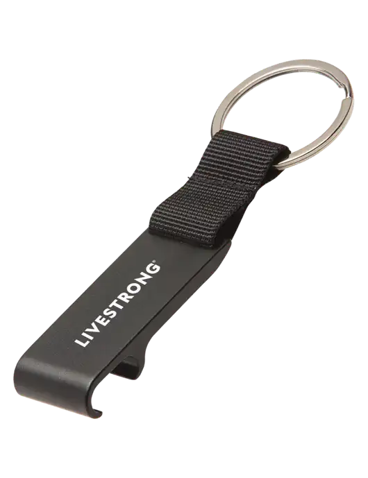 Black Bottle Opener & Key Ring w/LIVESTRONG Logo