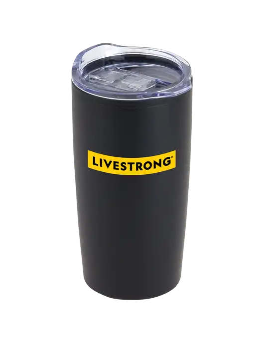 Olympus Black 20 oz Tumbler w/LIVESTRONG Logo