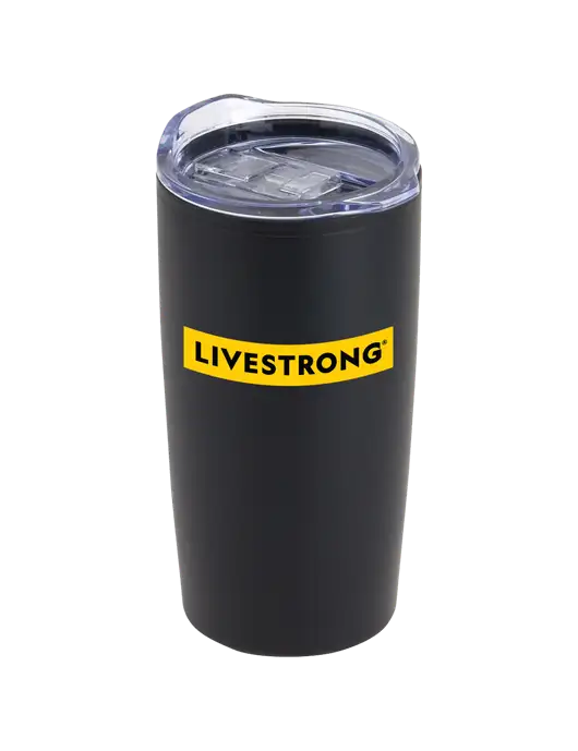 Olympus Black 20 oz Tumbler w/LIVESTRONG Logo