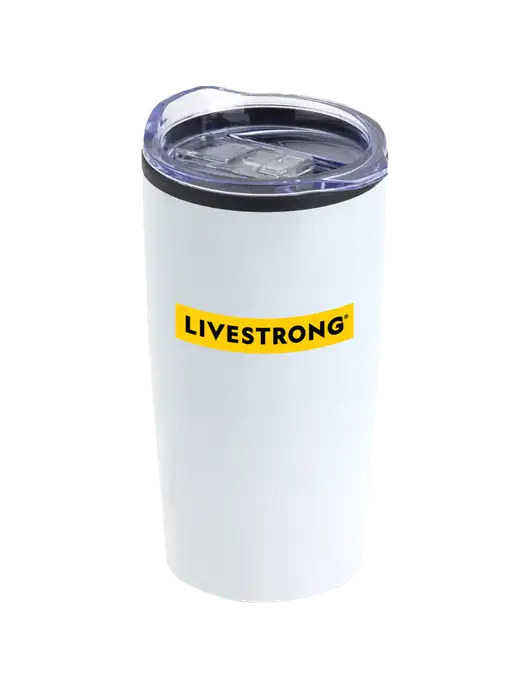 Olympus White 20 oz Tumbler w/LIVESTRONG Logo