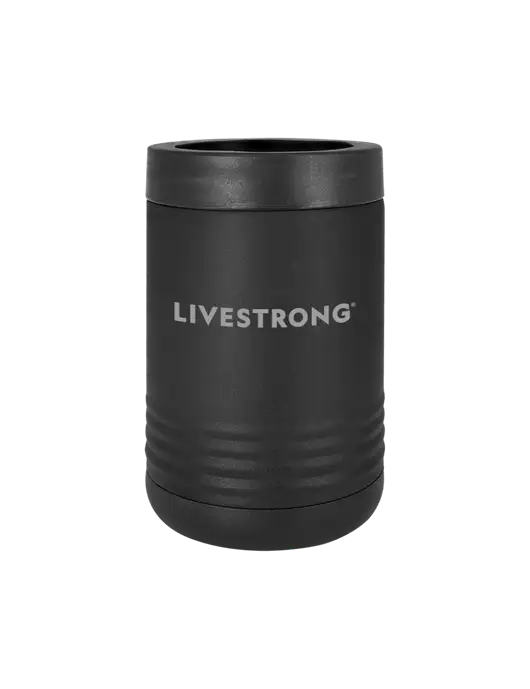 Polar Camel 12 oz Powder Coated Black Vacuum Insulated Beverage Holder w/LIVESTRONG Logo