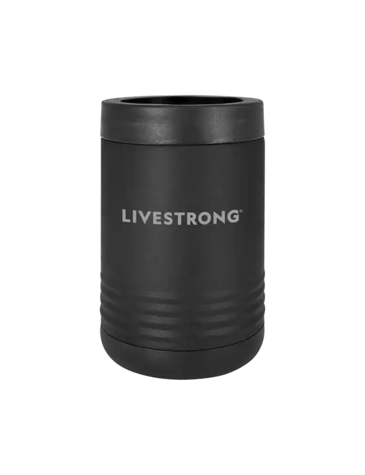 Polar Camel 12 oz Powder Coated Black Vacuum Insulated Beverage Holder w/LIVESTRONG Logo
