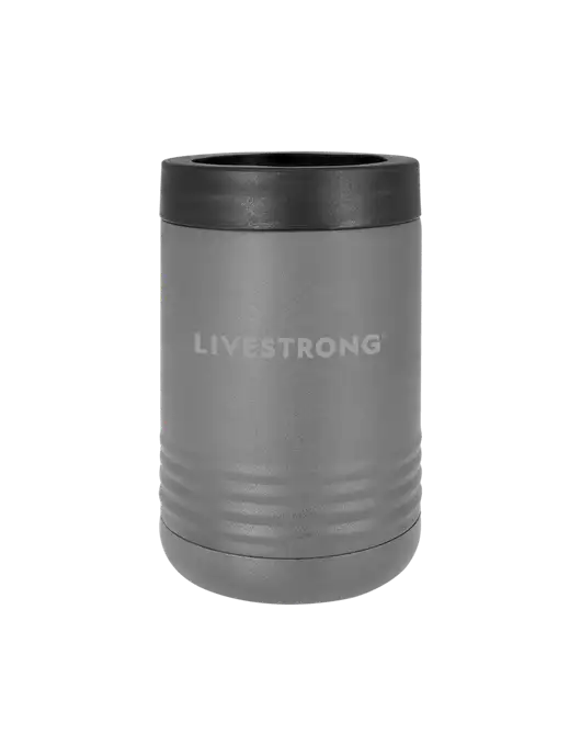 Polar Camel 12 oz Powder Coated Grey Vacuum Insulated Beverage Holder w/LIVESTRONG Logo