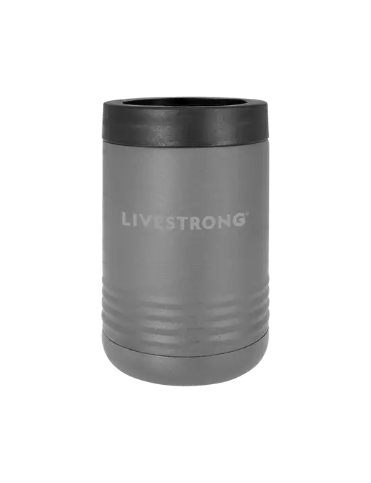 Polar Camel 12 oz Powder Coated Grey Vacuum Insulated Beverage Holder w/LIVESTRONG Logo