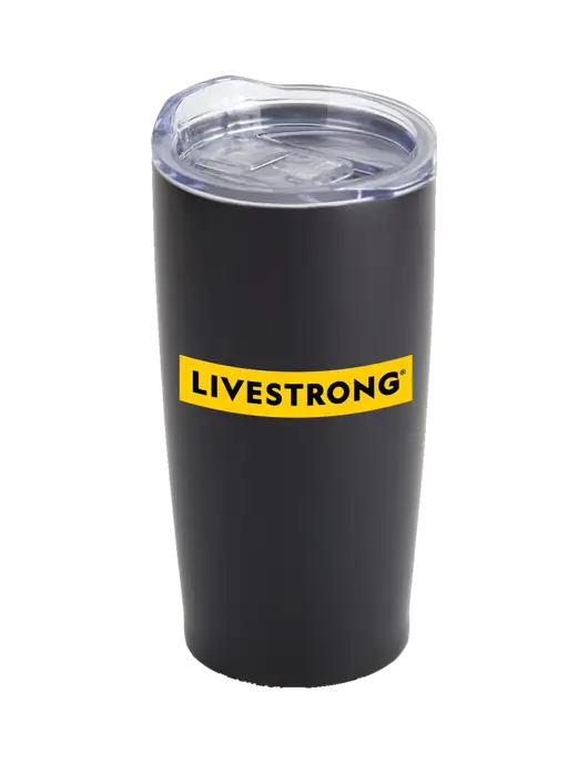 Society Black 20 oz Insulated Tumbler w/LIVESTRONG Logo