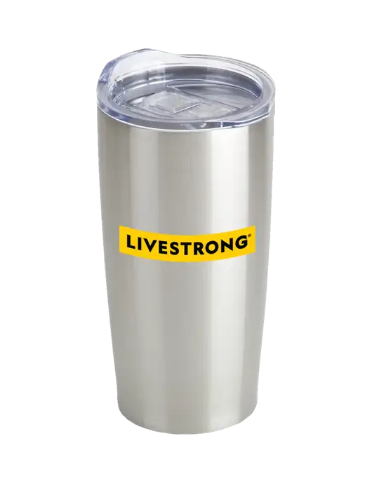 Society Silver 20 oz Insulated Tumbler w/LIVESTRONG Logo
