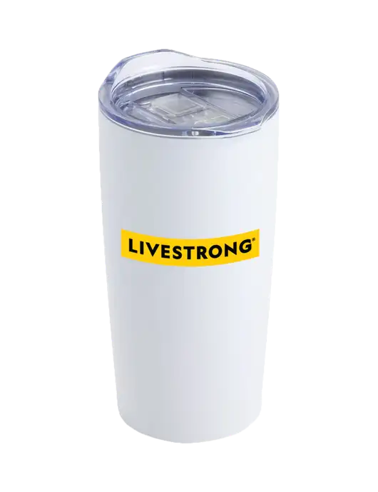 Society White 20 oz Insulated Tumbler w/LIVESTRONG Logo