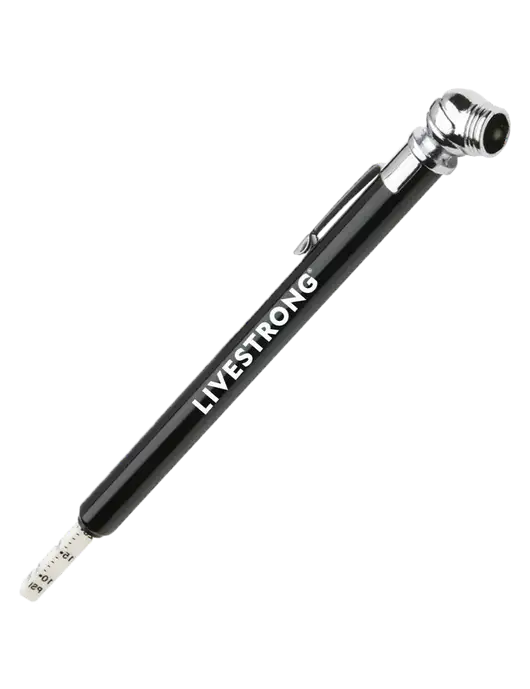 Quick View Black Tire Gauge w/LIVESTRONG Logo