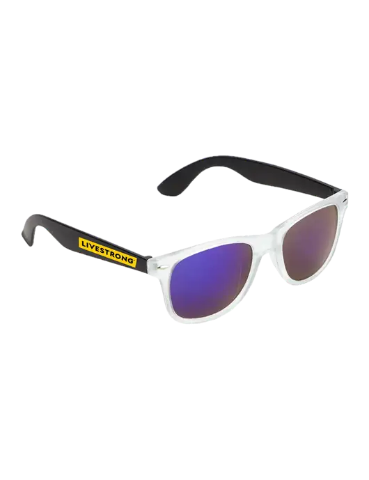 Key West Black Mirrored Sunglasses w/LIVESTRONG Logo