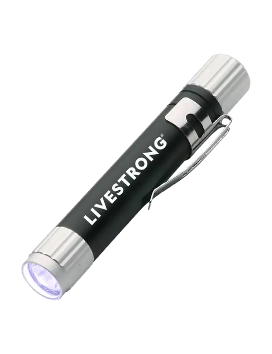 Black Aluminum LED Penlight w/LIVESTRONG Logo