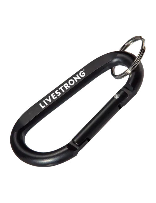 Black Carabiner & Key Ring w/LIVESTRONG Logo
