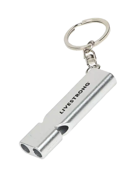 Quick Alert Silver Safety Whistle w/LIVESTRONG Logo