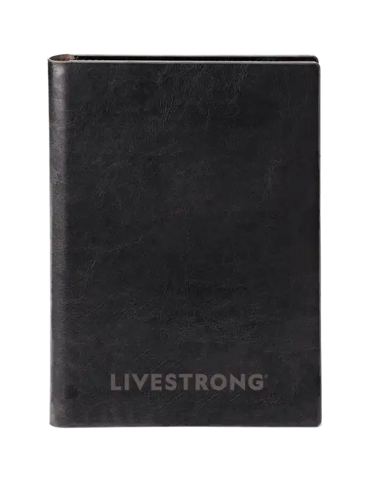 Fabrizio Black 7 x 9.625 Padfolio & Notepad w/LIVESTRONG Logo