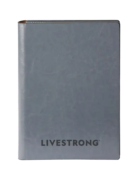 Fabrizio Grey 7 x 9.625 Padfolio & Notepad w/LIVESTRONG Logo