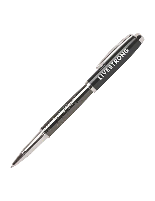 Modernist Black Rollerball Pen - Black Ink w/LIVESTRONG Logo